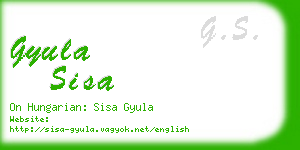 gyula sisa business card